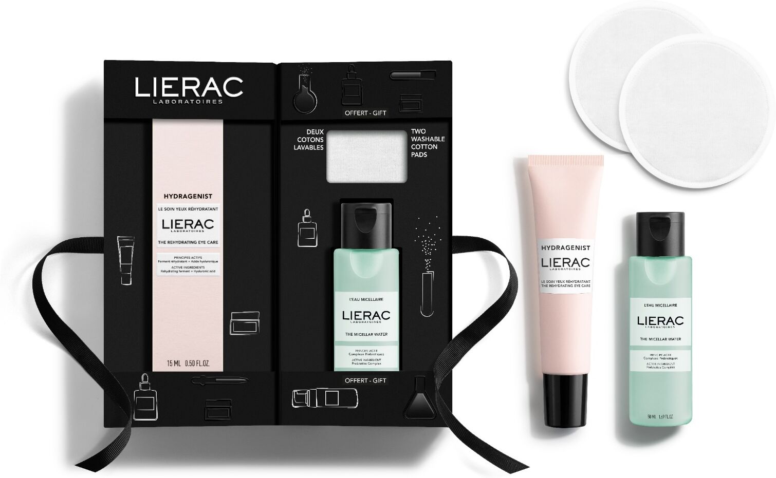 Lierac Cofanetto Hydragenist Occhi + Mini Acqua Micellare + Pads