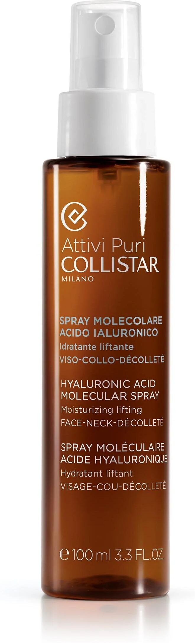 Collistar Attvi Puri Spray Molecolare Acido Ialuronico Idratante Liftante Viso, Collo E Décolleté 100 ml