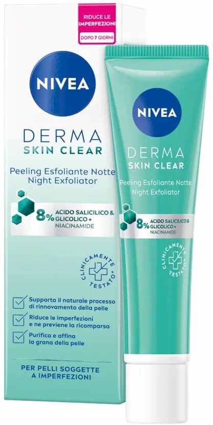 Nivea Derma Skin Clear Peeling Esfoliante Notte 40ml