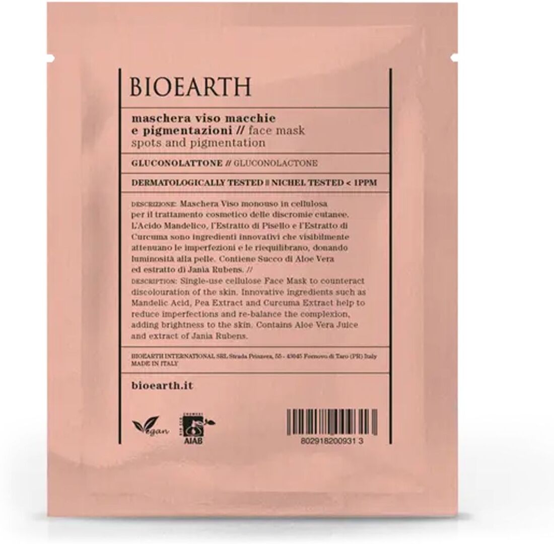 Bioearth Maschera Viso Macchie E Pigmentazioni 15ml