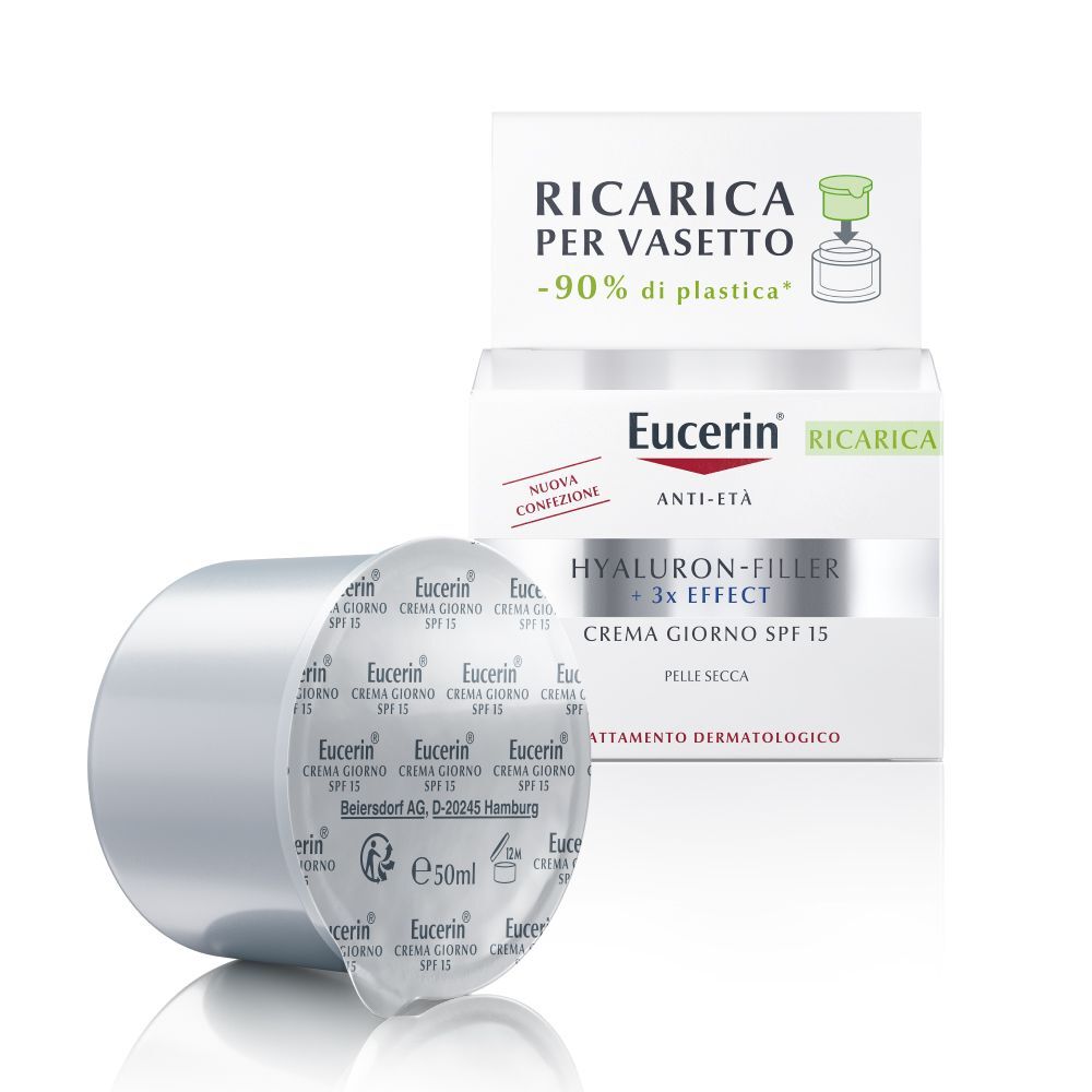 Eucerin Hyaluro-filler Crema Viso Giorno Antietà Spf 15 Pelle Secca Ricarica 50ml