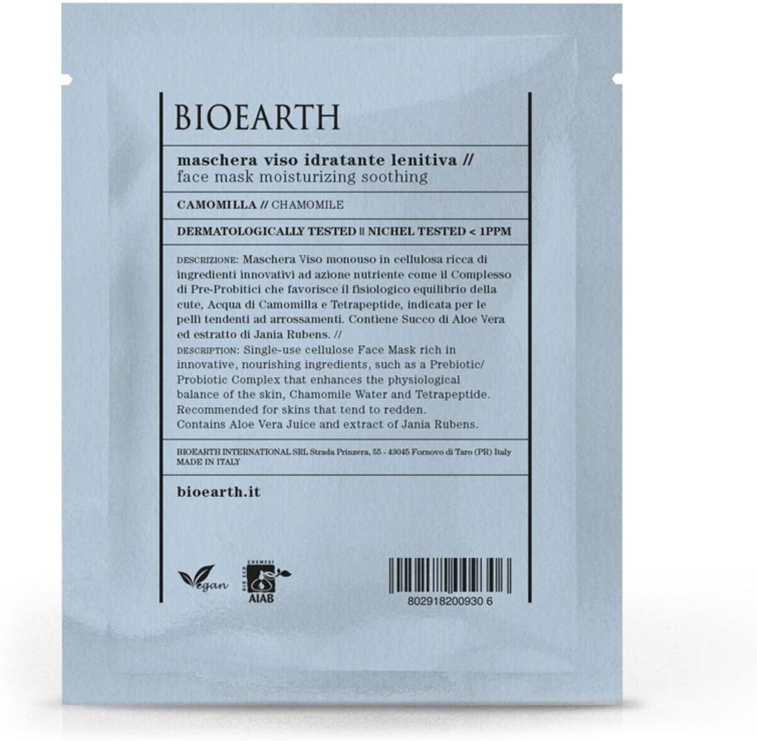 Bioearth Maschera Viso Idratante Lenitiva 15ml