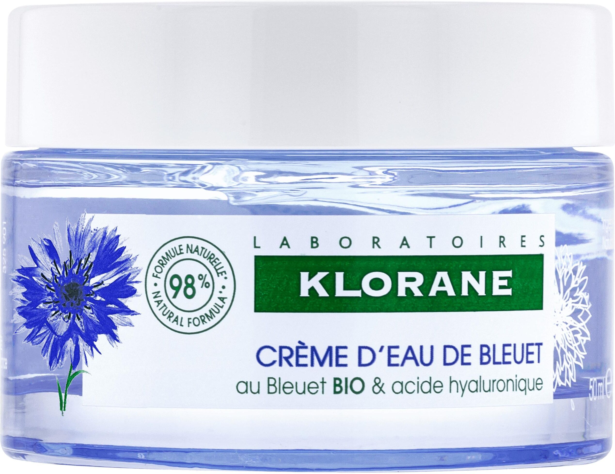 Klorane Gel Crema Risveglio Fresco Fiordaliso Bio Acido Ialuronico 50ml