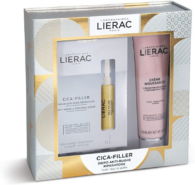 Lierac Cofanetto Cica-filler Siero Anti-rughe Riparatore 30ml + Crema Mousse Struccante 150ml