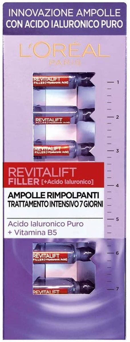 L'Oreal Revitalift Filler Ampolle Rimpolpanti Con Acido Ialuronico Puro Trattamento Viso 7 Giorni