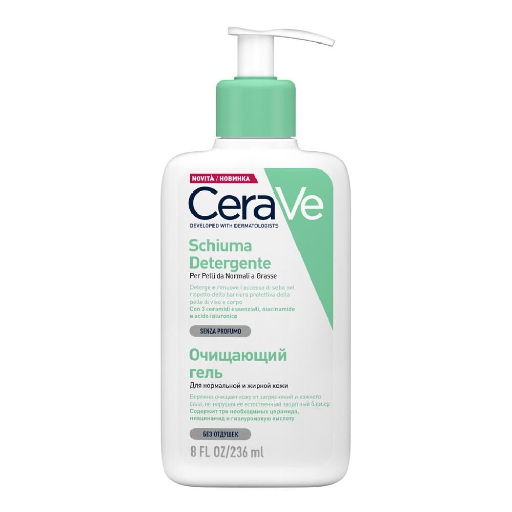 L'Oreal Cerave Schiuma Detergente Viso Pelle Da Normale A Grassa 236ml