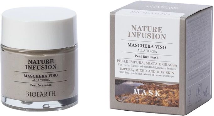 bioearth Maschere Viso Nature Infusion Maschera Viso alla Torba