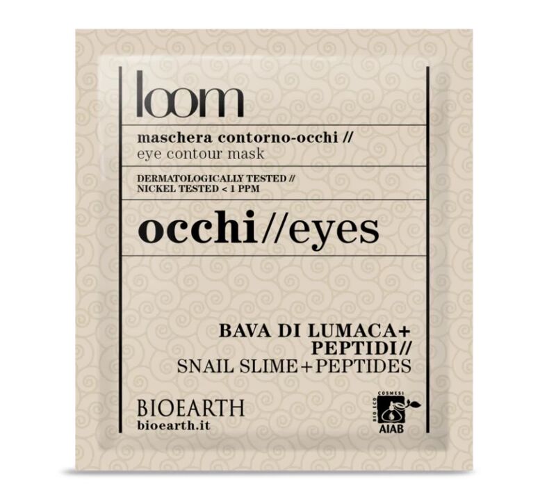 bioearth Contorno Occhi Maschera Contorno Occhi Rinfrescante ed Illuminante alla Bava di Lumaca e Peptidi