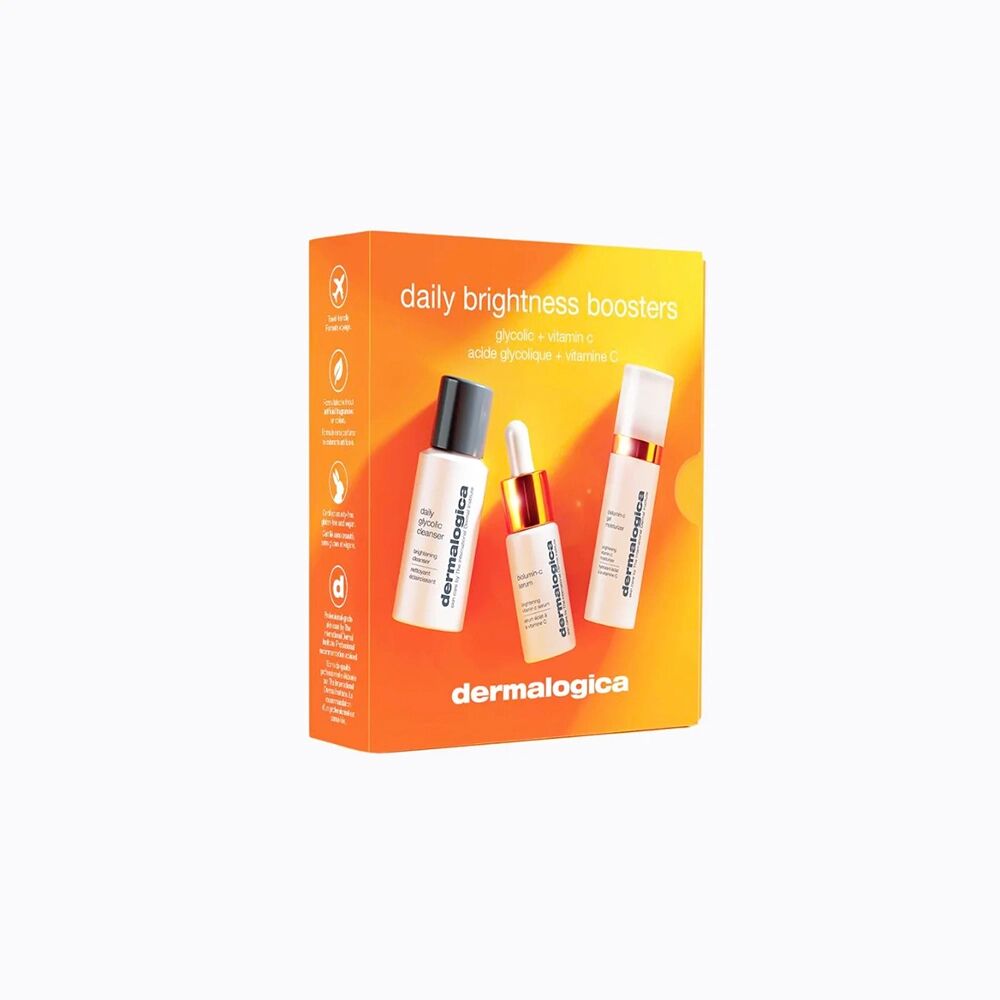 DERMALOGICA Daily Brightness Booster - Kit Illumina, leviga e idrata 3 pz