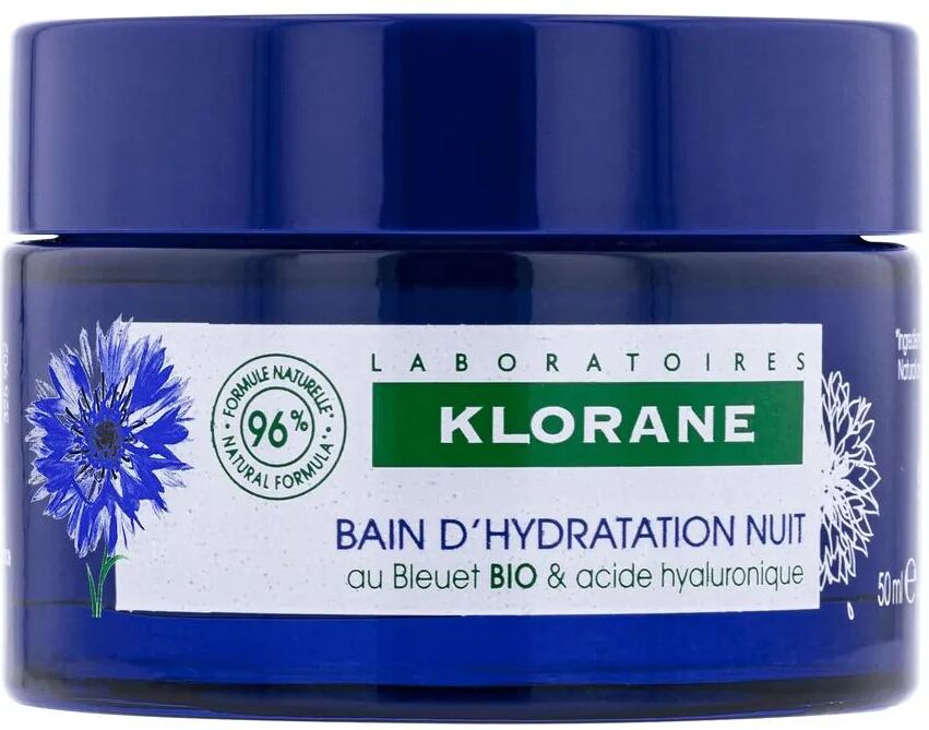 Klorane Fiordaliso BIO Bagno di Idratazione Notte con Acido Ialuronico di Origine Vegetale 50 ml