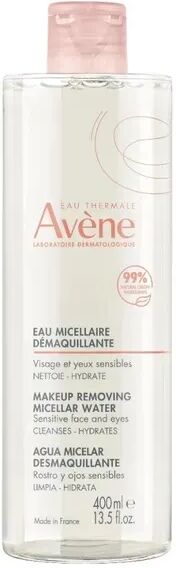 Avène Eau Thermale Les Essentiels Acqua micellare Detergente e Struccante, Pelle Sensibile 400 ml