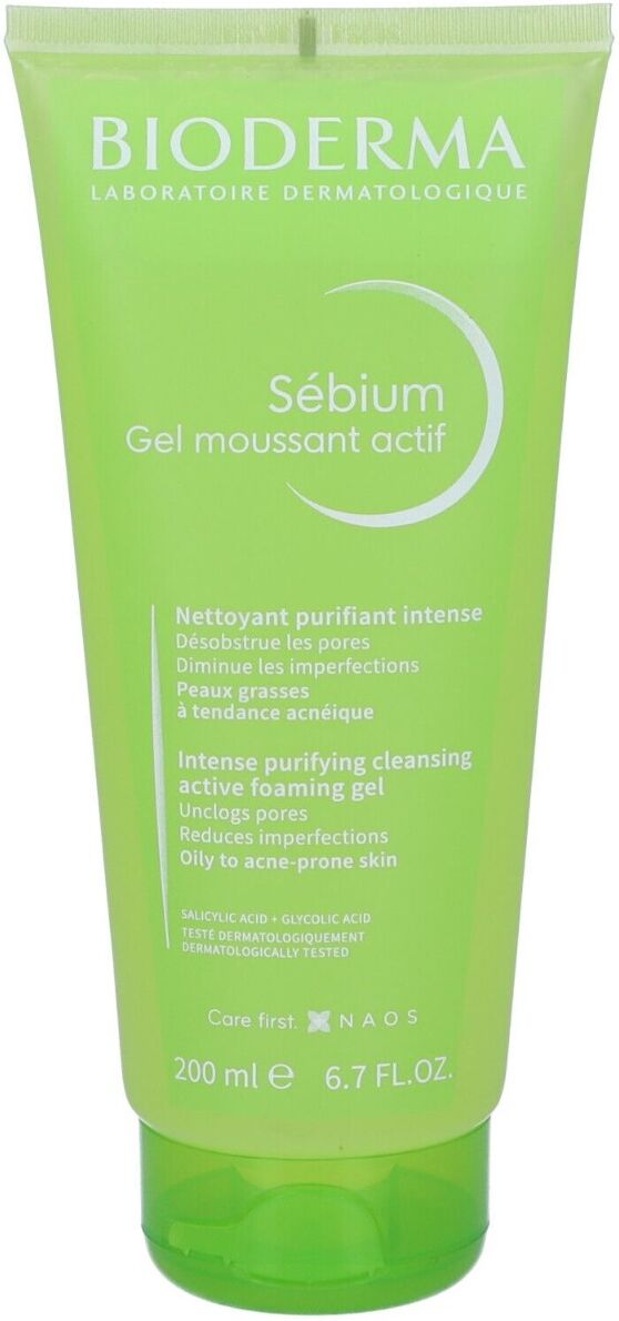 Bioderma Sebium Gel Moussant Actif Gel Detergente Purificante 200 ml