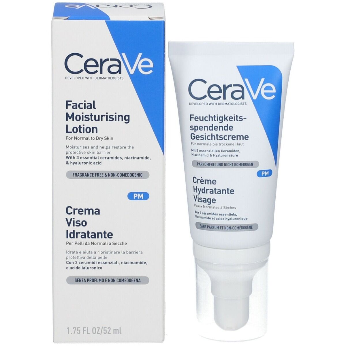 cerave Crema Viso Idratante con Acido Ialuronico 50 ml