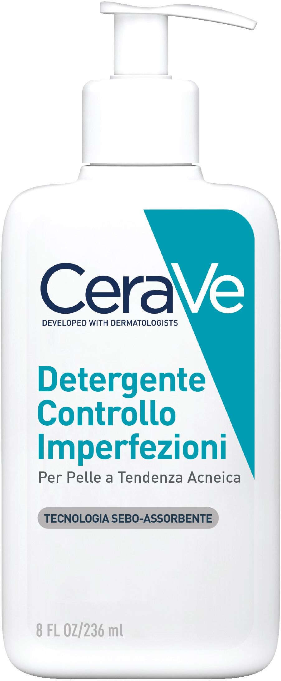 cerave Acne Purifying Foam Gel Cleanser 236 ml Detergente Schiumogeno per Pelle Acneica