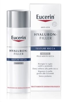 Eucerin Linea Hyal-Urea Rigenerante Anti-Età Crema Notte Pelli Secche 50 ml