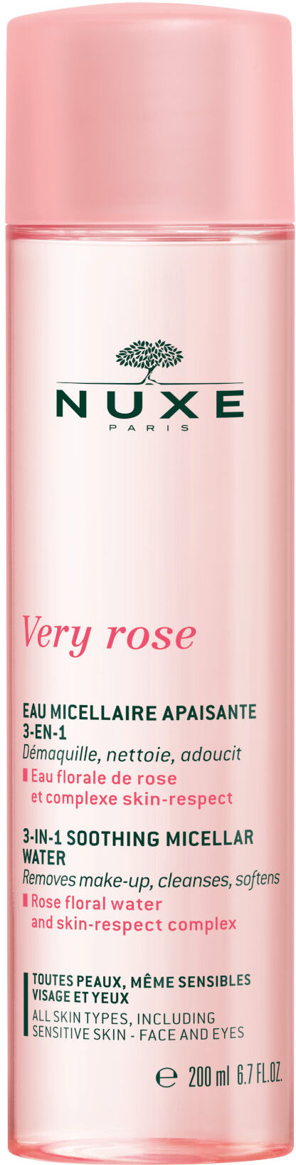 NUXE Very Rose - Acqua Micellare Lenitiva 3 In 1 200 Ml