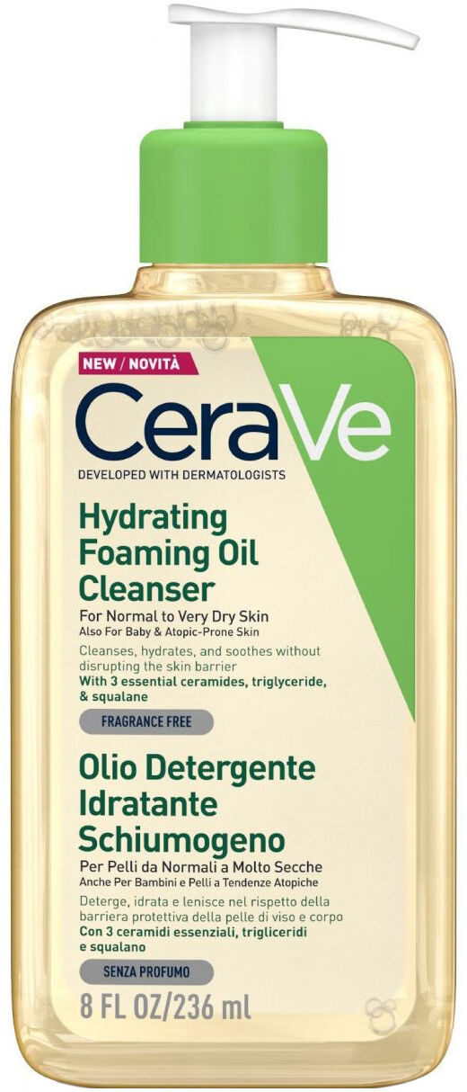 CERAVE Olio Detergente Idratante Schiumogeno 236ml