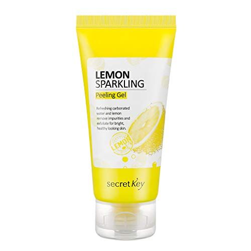 SECRET KEY Lemon Sparkling Peeling Gel 4,05 fl.0z. 120 ml – Huidreinigende peeling met citroenwater en bruisend water, verwijdert dode cellen, reinigt talg, verzorgt de poriën, kalm