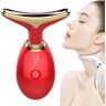 JIEXUHDE Neck Face Firming Wrinkle Removal Tool, Firming Wrinkle Beauty Device For Facial And Neck, Neck Face Wrinkle Removal Machine, Double Chin Reducer Massager For Wrinkles Appearance Removal(Color:red)