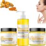 ERGRFHNL 3 In 1 Glow Combo, 3 In 1 Turmeric Combo Skincare Set, Glow Butter and Turmeric Glow Face Wash, Turmeric Glow Scrub, Hydrating Face Moisturizer for All Skin Types (Set)