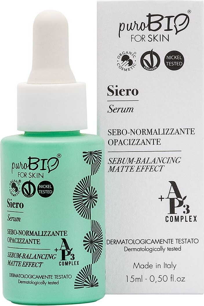 PUROBIO SERUM DO TWARZY MATUJĄCE CERA TŁUSTA I MIESZANA 15 ml - PUROBIO