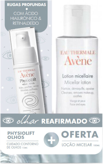 Avène Physiolift Kit Rotina Olhar Reafirmado Creme + Loção Micelar