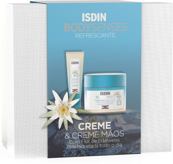 Isdin Coffret Bodysenses Refrescante Creme Corpo + Creme de Mãos