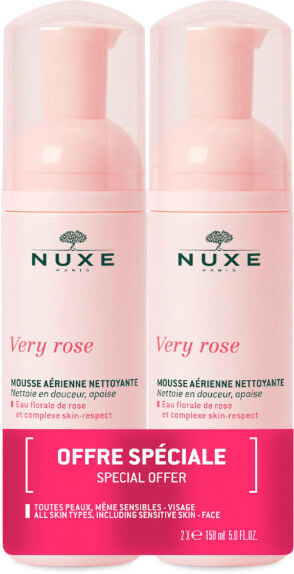 Nuxe Very Rose Duo Espuma Leve de Limpeza 2x150ml