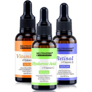 Neutriherbs Skin Serum Kit - Hyaluronsyra, Retinol, Vitamin C (Typ Av Köp: En Gång (Ej Prenumeration))