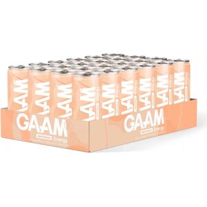 24 X Gaam Energy 330 Ml White Peach