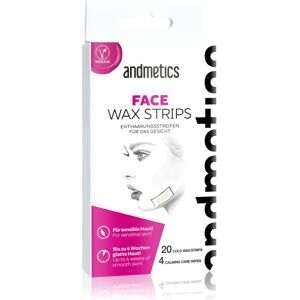 andmetics Wax Strips Face facial waxing strips 20 pc