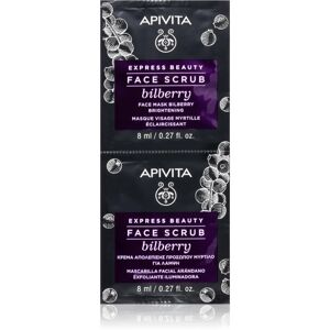 Apivita Express Beauty Bilberry intensive cleansing scrub with a brightening effect 2 x 8 ml