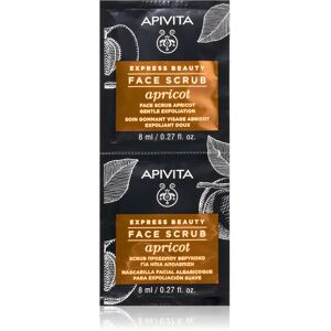 Apivita Express Beauty Apricot gentle facial scrub for the face 2 x 8 ml