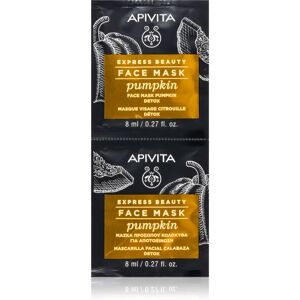 Apivita Express Beauty Pumpkin detoxifying skin mask 2 x 8 ml