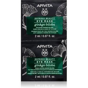 Apivita Express Beauty Ginkgo Biloba eye mask to treat swelling and dark circles 2 x 2 ml