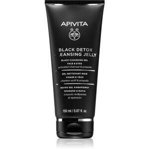 Apivita Cleansing Propolis & Activated Carbon cleansing gel with activated charcoal for face and eyes 50 ml
