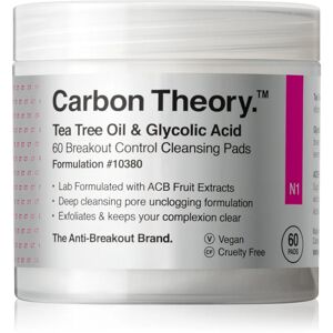 Rio Carbon Theory Tea Tree Oil & Glycolic Acid cleansing pads to brighten and smooth the skin 60 pc