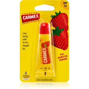 Carmex Strawberry lip balm in a squeeze tube SPF 15 10 g