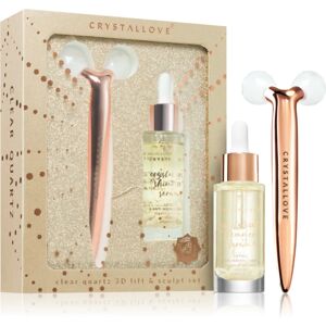 Crystallove Golden Clear Quartz 3D Lift & Sculpt Set set (for skin rejuvenation)