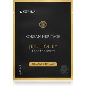 KORIKA Korean Heritage Jeju Honey & AHA-BHA Complex Cleansing Sheet Mask cleansing sheet mask Jeju honey & AHA - BHA complex sheet mask