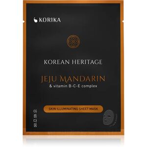 KORIKA Korean Heritage Jeju Mandaring & Vitamin B-C-E Complex Skin Illuminating Sheet Mask brightening sheet mask Jeju mandarin & vitaminc B-C-E complex sheet mask