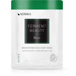 KORIKA FermentBeauty Brightening Face Sheet Mask with Fermented Rice and Hyaluronic Acid brightening sheet mask with fermented rice and hyaluronic acid 20 g