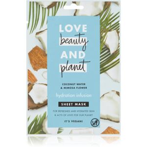 Love Beauty & Planet Hydration Infusion Coconut Water & Mimosa Flower sheet mask for intensive hydration 21 ml