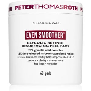 Peter Thomas Roth Even Smoother Glycolic Retinol Resurfacing Peel Pads exfoliating cotton pads night 1 caps.