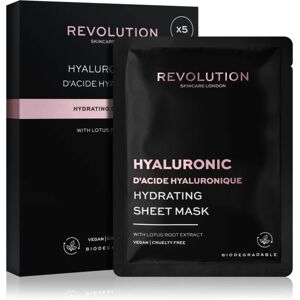 Revolution Skincare Hyaluronic Acid sheet mask set for intensive hydration 5 pc