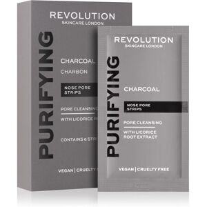 Revolution Skincare Purifying Charcoal nose pore strips for blackheads with activated charcoal 6 pc