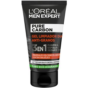 L'Oréal París Men Expert pure charcoal gel limpiador antigranos 3 en 1 100 ml