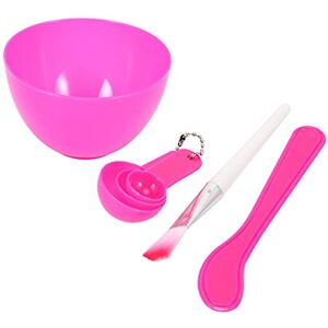 Knnuey DIY Homemade Mask Bowl Spoons Brush Appliances Set Pink