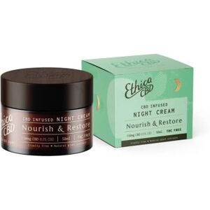 EthicaCBD Night Cream 50ml 150mg CBD 0.3% CBD Nourish and Restore Skin Infused with CBD and a Range of Natural Botanicals