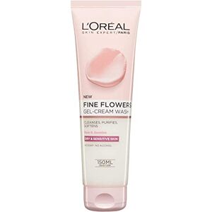 L'Oreal Paris L’Oréal Paris Fine Flowers Gel Cream Wash, Cleanses, Purifies and Softens Skin, Suitable for Dry & Sensitive Skin, Rose and Jasmine, 150ml